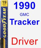 Driver Wiper Blade for 1990 GMC Tracker - Premium