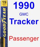 Passenger Wiper Blade for 1990 GMC Tracker - Premium