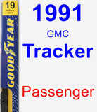 Passenger Wiper Blade for 1991 GMC Tracker - Premium