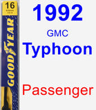 Passenger Wiper Blade for 1992 GMC Typhoon - Premium