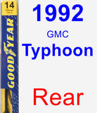 Rear Wiper Blade for 1992 GMC Typhoon - Premium