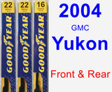 Front & Rear Wiper Blade Pack for 2004 GMC Yukon - Premium