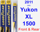 Front & Rear Wiper Blade Pack for 2011 GMC Yukon XL 1500 - Premium