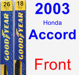 Front Wiper Blade Pack for 2003 Honda Accord - Premium