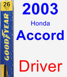 Driver Wiper Blade for 2003 Honda Accord - Premium