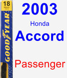 Passenger Wiper Blade for 2003 Honda Accord - Premium