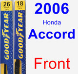 Front Wiper Blade Pack for 2006 Honda Accord - Premium