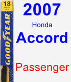 Passenger Wiper Blade for 2007 Honda Accord - Premium