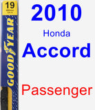 Passenger Wiper Blade for 2010 Honda Accord - Premium