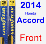 Front Wiper Blade Pack for 2014 Honda Accord - Premium