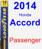 Passenger Wiper Blade for 2014 Honda Accord - Premium