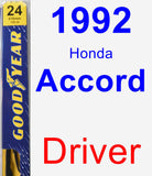 Driver Wiper Blade for 1992 Honda Accord - Premium