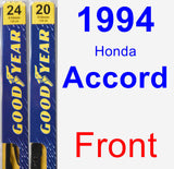 Front Wiper Blade Pack for 1994 Honda Accord - Premium