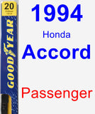 Passenger Wiper Blade for 1994 Honda Accord - Premium