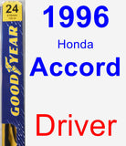 Driver Wiper Blade for 1996 Honda Accord - Premium