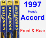 Front & Rear Wiper Blade Pack for 1997 Honda Accord - Premium