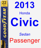 Passenger Wiper Blade for 2013 Honda Civic - Premium