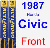 Front Wiper Blade Pack for 1987 Honda Civic - Premium