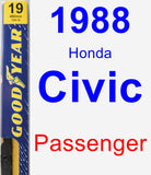 Passenger Wiper Blade for 1988 Honda Civic - Premium