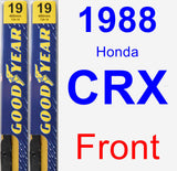 Front Wiper Blade Pack for 1988 Honda CRX - Premium