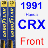 Front Wiper Blade Pack for 1991 Honda CRX - Premium