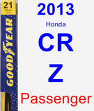 Passenger Wiper Blade for 2013 Honda CR-Z - Premium