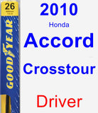 Driver Wiper Blade for 2010 Honda Accord Crosstour - Premium