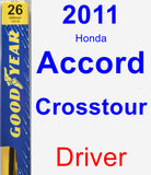 Driver Wiper Blade for 2011 Honda Accord Crosstour - Premium