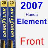 Front Wiper Blade Pack for 2007 Honda Element - Premium