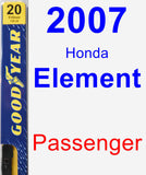 Passenger Wiper Blade for 2007 Honda Element - Premium