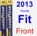 Front Wiper Blade Pack for 2013 Honda Fit - Premium