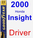 Driver Wiper Blade for 2000 Honda Insight - Premium