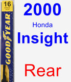 Rear Wiper Blade for 2000 Honda Insight - Premium