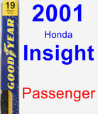 Passenger Wiper Blade for 2001 Honda Insight - Premium