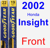 Front Wiper Blade Pack for 2002 Honda Insight - Premium