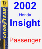 Passenger Wiper Blade for 2002 Honda Insight - Premium