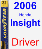 Driver Wiper Blade for 2006 Honda Insight - Premium