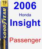 Passenger Wiper Blade for 2006 Honda Insight - Premium