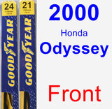 Front Wiper Blade Pack for 2000 Honda Odyssey - Premium