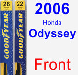 Front Wiper Blade Pack for 2006 Honda Odyssey - Premium
