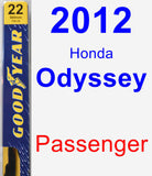 Passenger Wiper Blade for 2012 Honda Odyssey - Premium