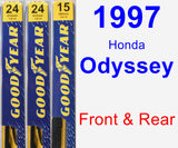 Front & Rear Wiper Blade Pack for 1997 Honda Odyssey - Premium