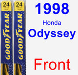 Front Wiper Blade Pack for 1998 Honda Odyssey - Premium