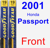 Front Wiper Blade Pack for 2001 Honda Passport - Premium