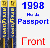 Front Wiper Blade Pack for 1998 Honda Passport - Premium