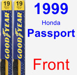 Front Wiper Blade Pack for 1999 Honda Passport - Premium