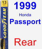 Rear Wiper Blade for 1999 Honda Passport - Premium