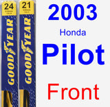 Front Wiper Blade Pack for 2003 Honda Pilot - Premium