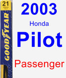 Passenger Wiper Blade for 2003 Honda Pilot - Premium