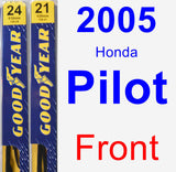 Front Wiper Blade Pack for 2005 Honda Pilot - Premium